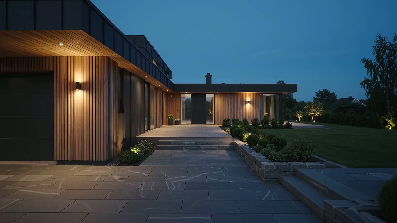 Modern Skandinavisk byggarbetsplats vid Stockholms skärgård